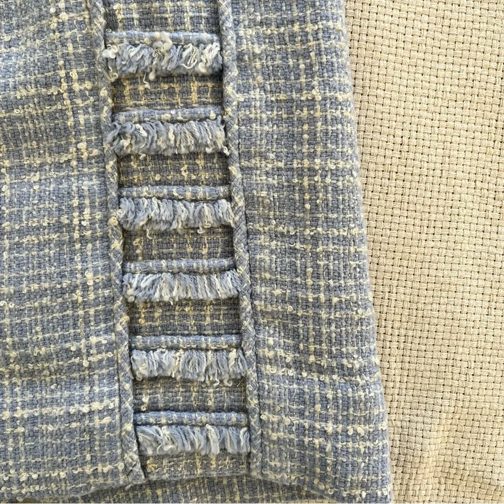 Vintage Blue & White Check Pencil Skirt - Picture 4 of 5